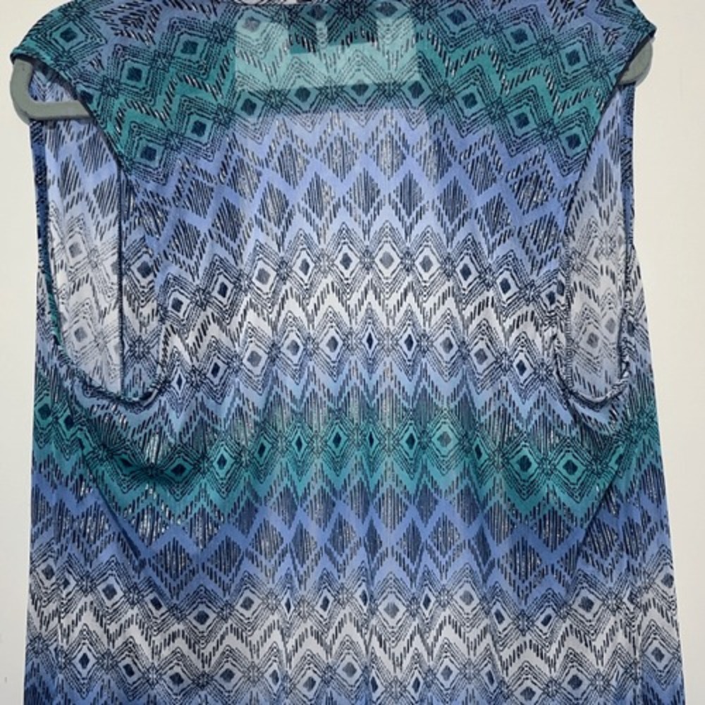 Travelers Collection by Chico's Women's Multicolor Chevron Cardigan Vest 2/Large - Picture 9 of 10